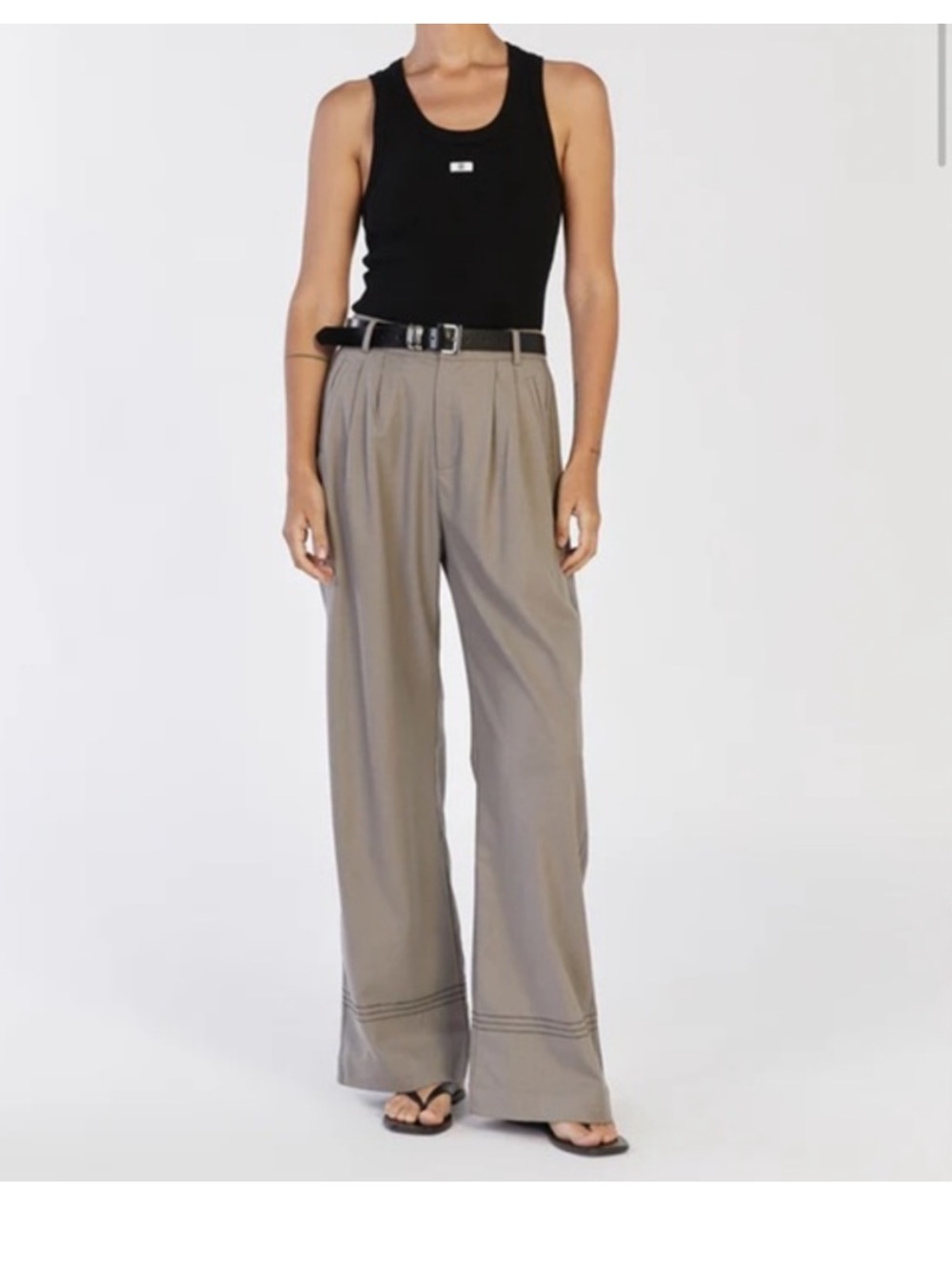 DISSH | Clothing SUKI SMOKE STITCH DETAIL PANT Smoke US Sz 12